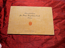 NOTENBÜCHLEIN FÜR ANNA MAGDALENA BACH Noten für Klavier Edition Schott 2698