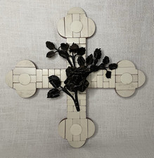 Vintage Rosenkreuz Wandkreuz