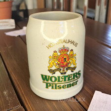 BIERKRUG STEINGUT HOFBRÄUHAUS WOLTERS PILSENER 0,5 L HUMPEN BRAUNSCHWEIG