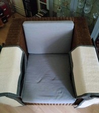 Gemütlicher Rattan-Sessel mit Kissen – optional mit Kratzmatten