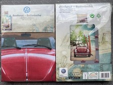 Bettwäsche VW Käfer Beetle Strand Palmen Bezug 135x200cm Kissen 80x80cm