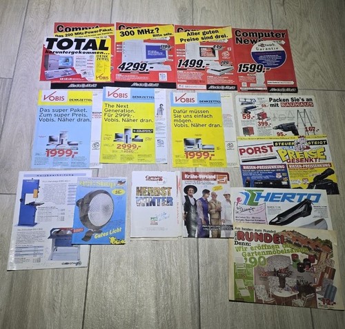 Retro werbeprospekt konvolut - retro, werbeprospekt-konvolut