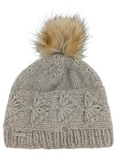 Seeberger Damen Mütze Bommelmütze Strickmütze Beige Casual Winter Warm