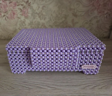 Schmuckkasten mit zwei Ebenen aus Hochwertige Acrylperlen Hand Made Schmuckbox 