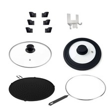 Pfannendeckel 16-32cm Glasdeckel Universaldeckel Spritzschutz Topfdeckelhalter 