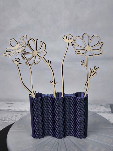 Vase trocken und kunst blumen - trocken-,