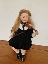 Sammlerpuppe mit Geige Puppe