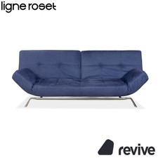 ligne roset Smala Stoff Dreisitzer Blau Neubezug manuelle Funktion