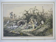 Orig. kolorierter Holzstich