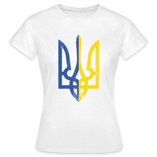 Tryzub Dreizack Symbol Flagge Ukraine Frauen T-Shirt