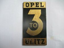 Typenschild Schild Opel Blitz 3to 3 Tonner Wehrmacht Messing S70