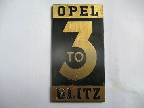 Typenschild schild opel blitz - opel,