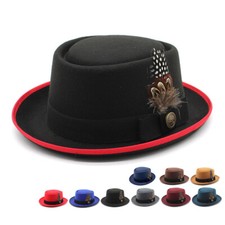 Men Pork Pie Bowler Hat Dad