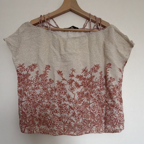 Zara basic bluse beige rot - zara, s