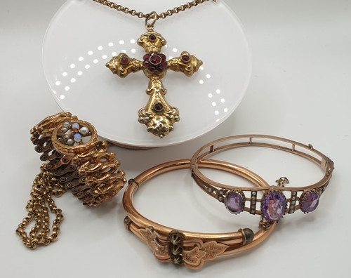 Konvolut schmuck antik - konvolut,