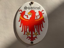 Südtirol Wappenschild mit Adler oval Grenzschild Emaille 15 x 11,5 cm ElinaEmail