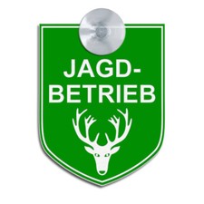 JAGDBETRIEB, Graviertes Schild