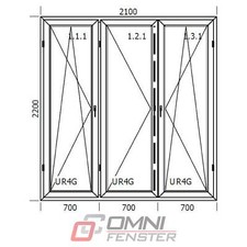 Terrassentür Wintergartenelement Neu PVC-Fenster SCHÜCO Balkontür nach Maß