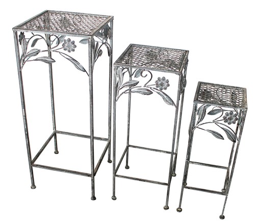 Hocker set 3tlg gartendeko - hocker,