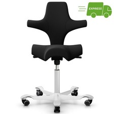 HAG Capisco 8106 | Stoff Xtreme Schwarz | Gestell Weiß | Express