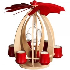 Schwebepyramide Rubinrot mit