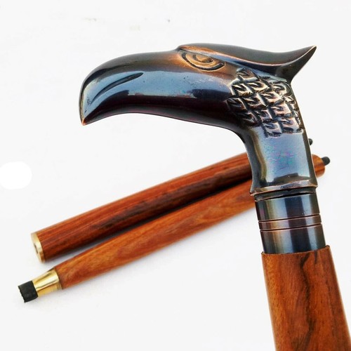 Antik messing adler griff holz - antik,