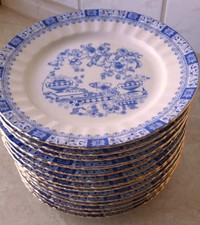 ** Seltmann Weiden, China blau, 14 Kuchenteller  **