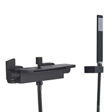 Badewannenarmatur Set Schwarz
