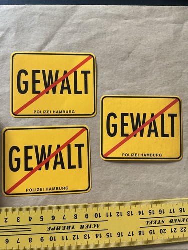 Alter aufkleber polizei - 3x,