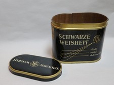 alte  Blechdose / Zigarrendose Schwarze Weisheit