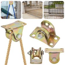 4x U-Nut Rollenrad Umlenkrolle Hebekran Seilrolle Flaschenzüge Schwerlastrollen