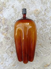 Antike,große,zylinderförmige,braune SCHNAPSFLASCHE, 19.Jh.