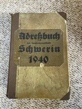 Original Adressbuch der Landeshauptstadt SCHWERIN  1940