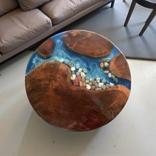 Resin Rock Epoxid Tisch Runde