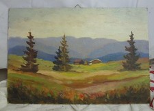 Ölbild Landschaft Berge