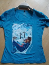 Süßes Damen/Mädchen Ski- T-Shirt /Winter München,blau Gr.S,ca.158/164,Ski-Urlaub