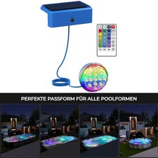 Solar Poolbeleuchtung Unterwasser Licht mit Fernbedienung LED Teich Poollampen