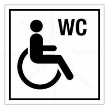 Car sticker disabled toilet