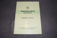 Betriebsanleitung Bedienungsanleitung Mercedes W136 Typ 170 S-V 1954 erstklassig