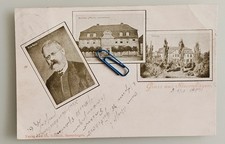 AK Foto Karte Gruss aus Stavenhagen Mecklenburg Reuter Porträt Schloss 1901 ALT 