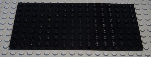 Lego platte 8x16 schwarz - platte,
