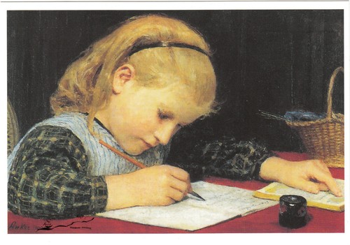Postkarte albert anker - albert,