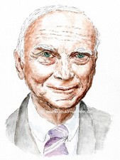 Loriot Portrait Aquarell