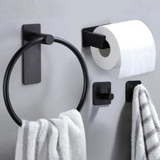 Mattschwarzes badezimmer set - mattschwarzes,