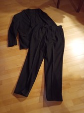 Herren Anzug, schwarz, reine Wolle, Gr 98 (Hose), Vintage 1960