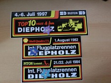 Flugplatzrennen Diepholz 1997,1982,1984,3 Veranstaltungssticker/Aufkleber,AB-178
