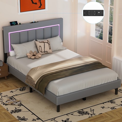 Leder polsterbett doppelbett - polsterbett,