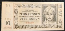 10 Korun 1942 	Protektorat Böhmen und Mähren Tschechien In KFR#B/6