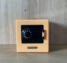 Spardose Mini Tresor Safe Kunststoff Orange Sparbüchse Money Bank