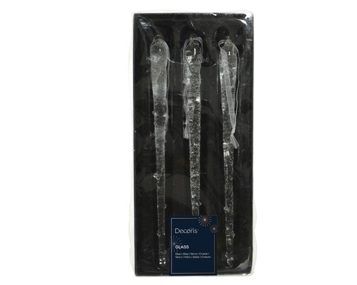 Eiszapfen glas 20cm frostoptik - 20cm,